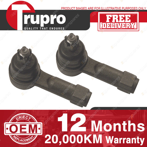 2 Trupro LH+RH Outer Tie Rod for NISSAN PULSAR N12 STANZA T11 ESCARGO G20 E15S