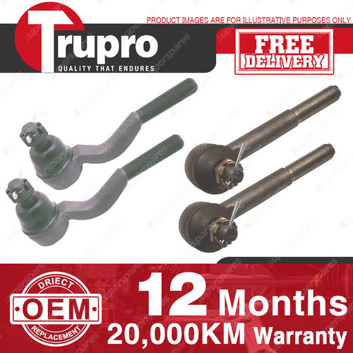 4 Pcs Trupro Outer Inner Tie Rod for TOYOTA HIACE PH10 RH10 RH11 RH16 RH23 RH24