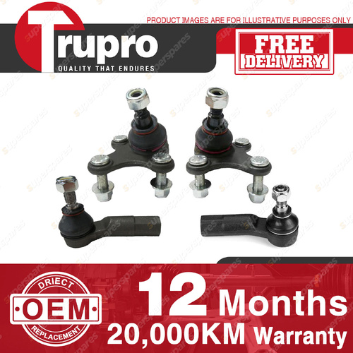 Trupro Ball Joint Tie Rod End Kit for Volkswagen Golf MK7 1.4L 1.5L 2.0L 14-21