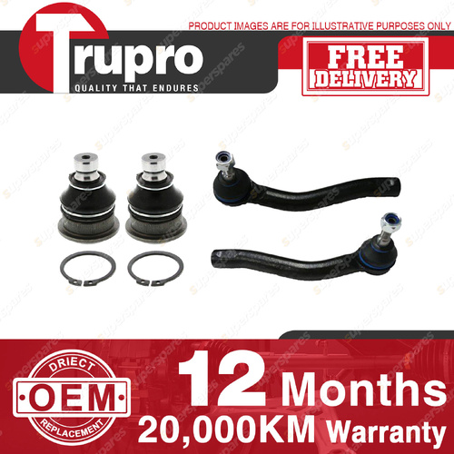 Trupro Ball Joint Tie Rod End Kit for Renault Clio MK4 X98 1.2L 2013-2020