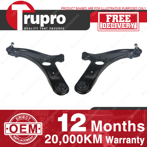 2 Pcs Trupro Front Lower Control Arms for Hyundai Accent RB Hatch Sedan 11-19