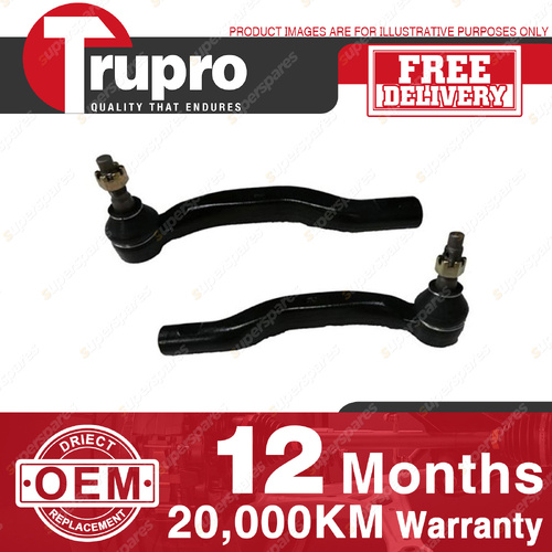 2 x Trupro Outer Tie Rod Ends for Toyota Tarago ACR50R GSR50R Van 2.4 3.5L 06-19