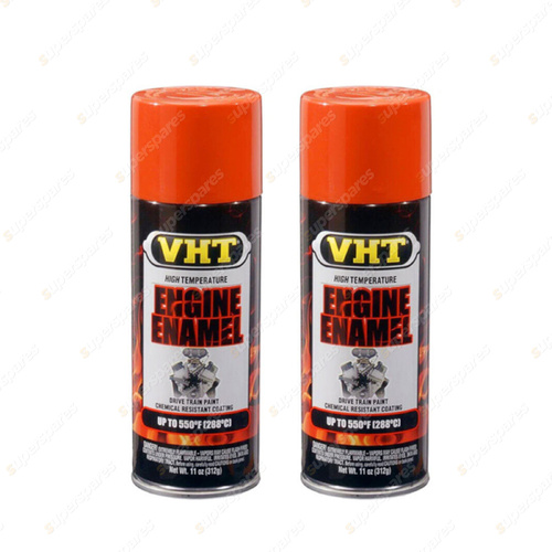 2 x VHT Engine Enamel High Temperature Spray Paint Chrys Hemi Orange SP120