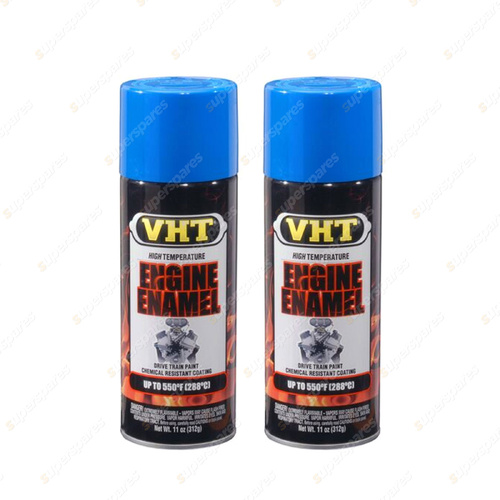 2 x VHT Engine Enamel High Temperature Spray Paint for Ford Light Blue SP134