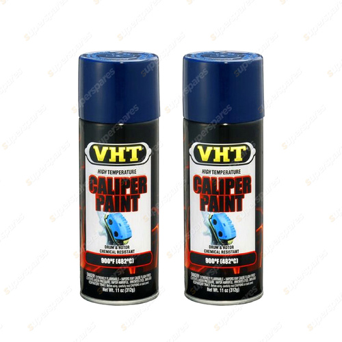 2 x VHT Brake Caliper & Rotors & Drums High Heat Paint Bright Blue SP732