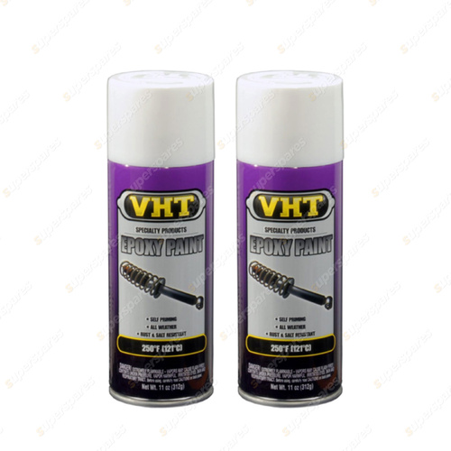 2 x VHT Epoxy Paint for Suspension & Kick Panels Gloss White SP651