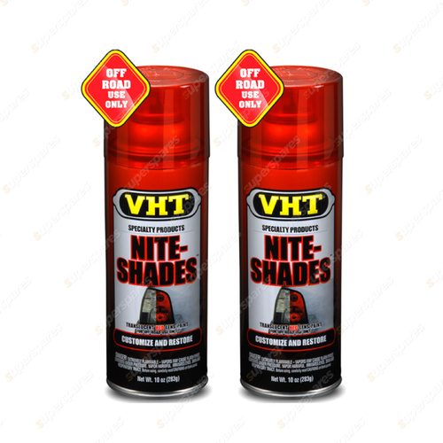 2 x VHT Nite-Shades Translucent Tail Light Lens Coating Paint Red SP888