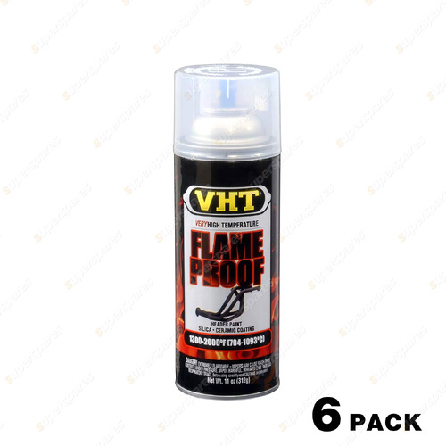 6 x VHT Flame Proof High Heat Coating Header And Exhaust Spray Paint Clear SP115