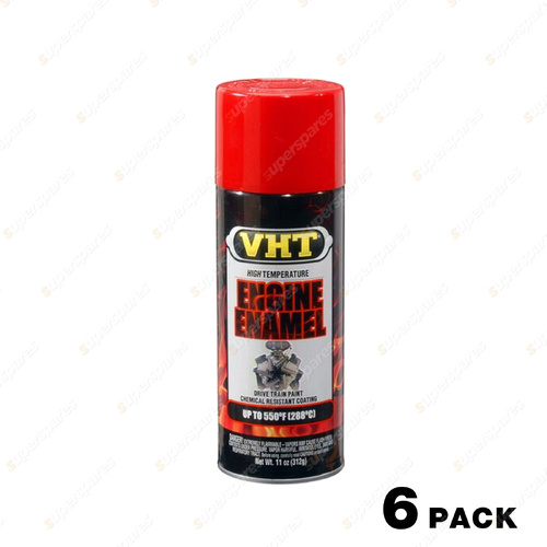 6 x VHT Engine Enamel High Temperature Auto Spray Paint Bright Red SP121
