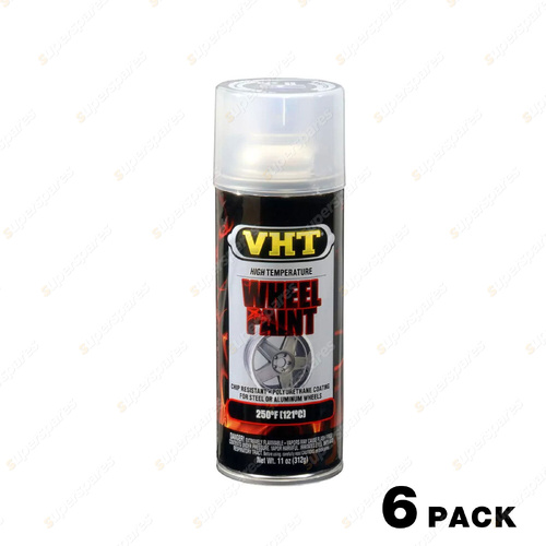 6 x VHT Wheel High Temperature Coating Spray Paint Clear Coat SP184