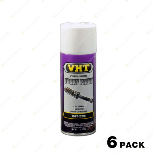 6 x VHT Epoxy Paint for Suspension & Kick Panels Gloss White SP651