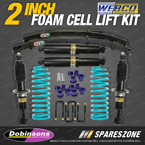 2" 50mm Foam Cell Lift Kit Shock Dobinsons Coil EFS Leaf for Foton Tunland 12-on