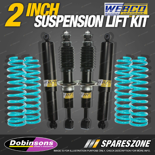 2" 50mm Lift Kit Webco Shocks Dobinsons Coil Springs for LDV D90 Wagon 17-on