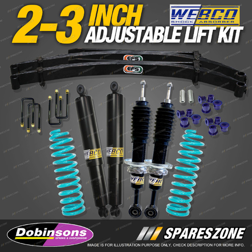 2"-3" Adjustable Lift Kit Dobinsons Coil EFS Leaf for Mitsubishi Triton MQ