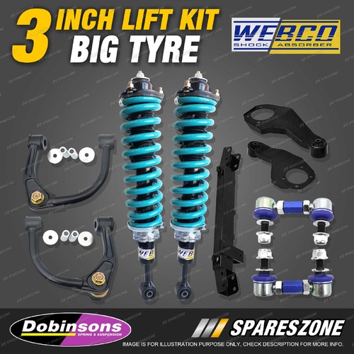 3" Big Tyre Lift Kit Complete Strut Dobinsons Coil for Mitsubishi Triton MQ