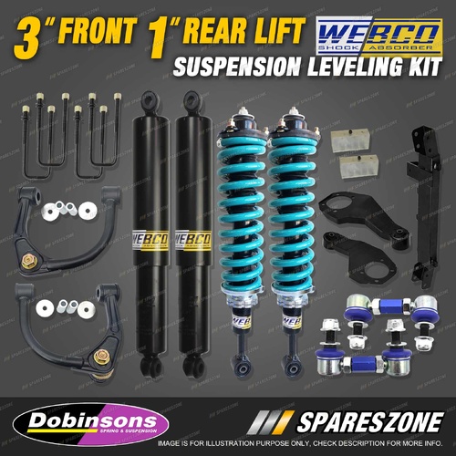 3" Front 1" Rear Levelling Lift Kit Dobinsons Coil for Mitsubishi Triton MQ