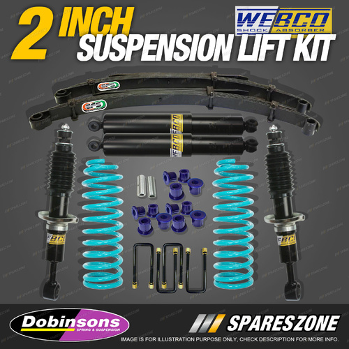 2" Lift Kit Shock Absorbers Dobinsons Coil EFS Leaf for Mitsubishi Triton MR