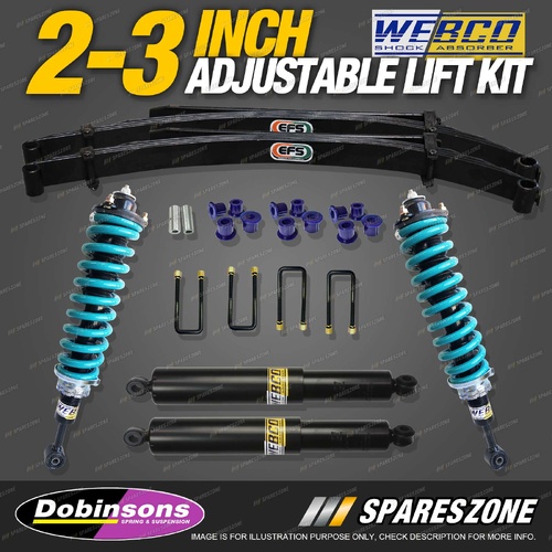 2"-3" ADJ Complete Strut Lift Kit Dobinsons Coil Leaf for Mitsubishi Triton MR