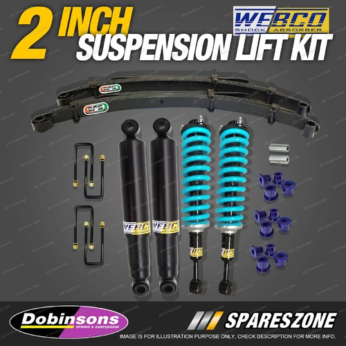 2" 50mm Lift Kit Complete Strut Dobinsons Coil EFS Leaf Springs for JAC T9 24-on