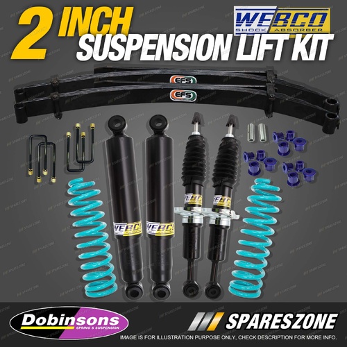 2" 50mm Lift Kit Webco Shocks Dobinsons Coil EFS Leaf Springs for JAC T9 24-on