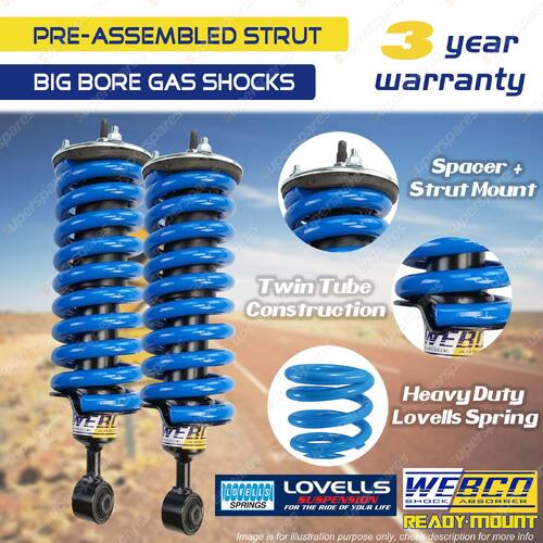 Front Webco HD Raised Pre Assembled struts for NISSAN NAVARA D40 No SX550
