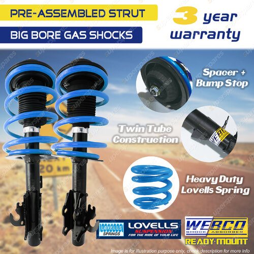 Front Sport Low Pre Assembled Struts Lovells Coil for Holden Commodore VF 13-on
