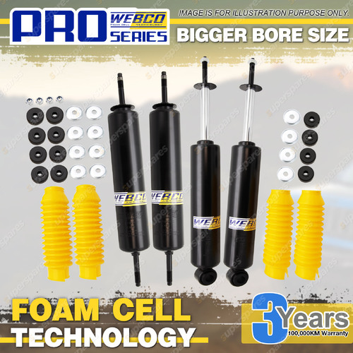 Front + Rear 2" Lift Foam Cell Shock Absorbers for Landcruiser 80 105 Series
