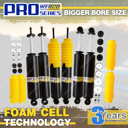 6 Pcs Front Rear 2" Lift Foam Cell Shock Absorbers for Ford Bronco 4WD Quad Sus