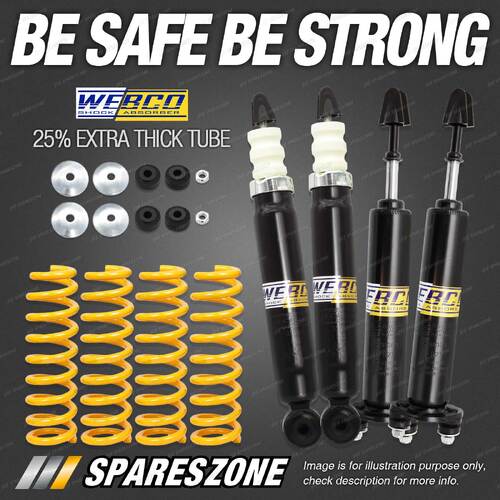 Front Rear Webco Shock Absorbers STD King Springs for Ford Falcon Fairmont XE XF