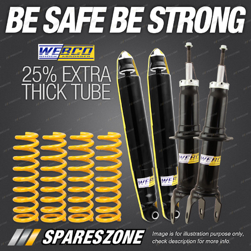 Front + Rear Webco Shock Absorbers Raised King Coil for RAM 1500 DT 5.7 18-On