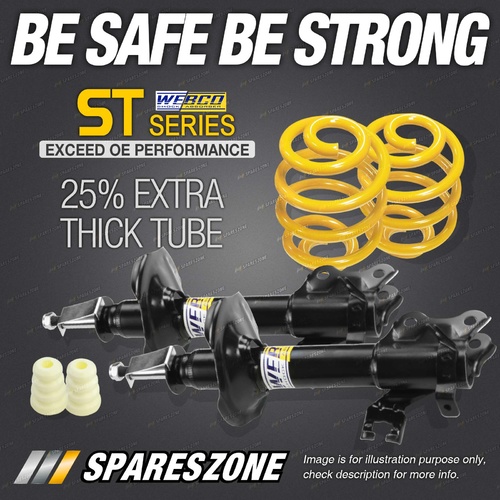 Front Webco Shock Absorbers Lowered King Springs for NISSAN PULSAR N15 NO ABS