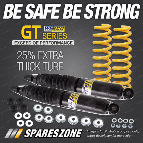 Front Webco Shocks Raised 50-100KG King Springs for Isuzu D-Max TF 12-19 Tapered