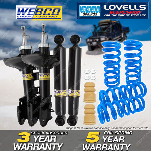 F+R Webco Shock Absorbers Lovells Raised Spring for Nissan Pathfinder R50 01-05