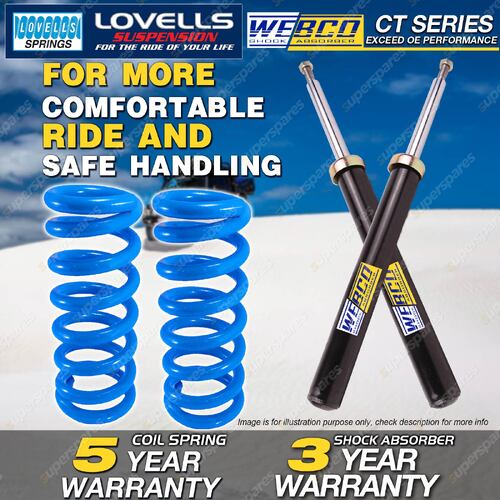 Front Webco Shock Absorbers Lovells STD Springs for DAEWOO 1.5i Hatch 94-95