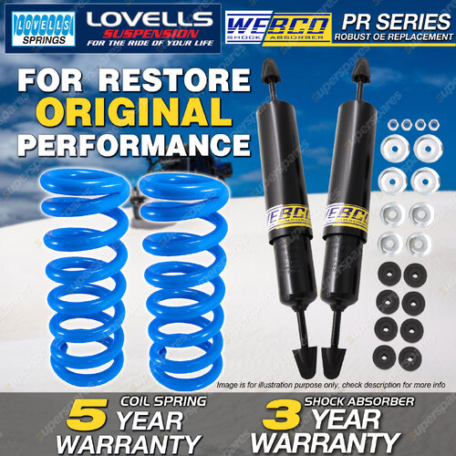 Rear Webco Shock Absorbers Lovells Raised Springs for FORD CORTINA TE TF 77-84