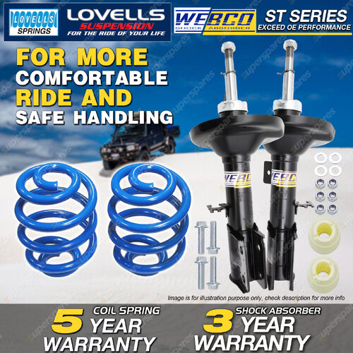 Front Webco Shock Absorbers Super Low Spring for HOLDEN Commodore VZ Sedan Wagon