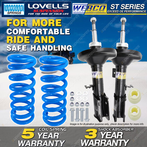 Front Webco Shock Absorbers Raised Springs for HOLDEN Commodore VZ Ute 04-06