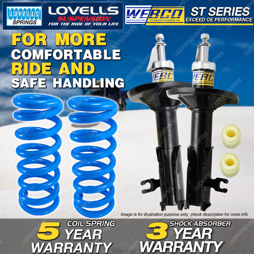 Front Webco Shock Absorbers Lovells STD Spring for FORD LASER METEOR KJ KL 94-99