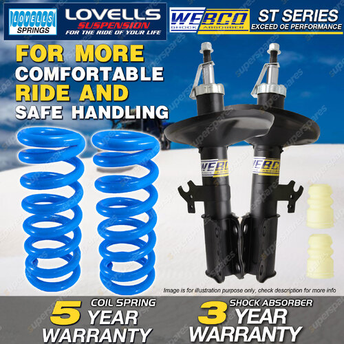 Front Webco Shock Absorbers Raised Springs for HOLDEN Apollo JM JP Sedan Wagon