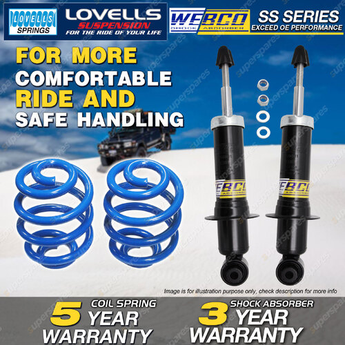 Rear Webco Shock Absorbers Super Low Springs for HOLDEN Commodore VE Ute SS