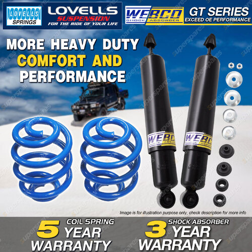 Rear Webco Shock Absorbers Sport Low Springs for HOLDEN Commodore VB VC VH VK VL