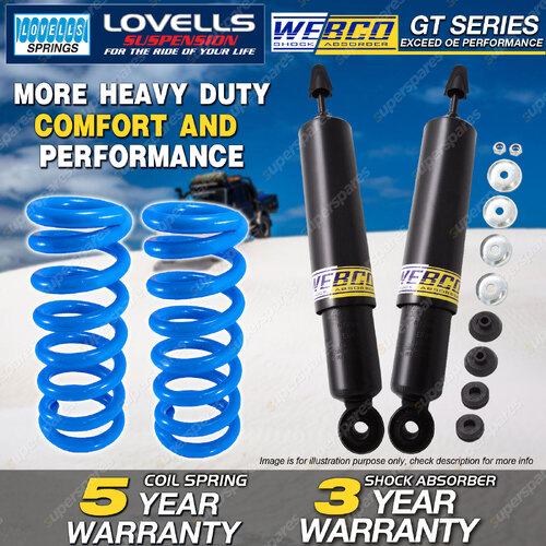 Rear Webco Shock Absorbers Raised Springs for HOLDEN Commodore VN VP VR VS w/IRS