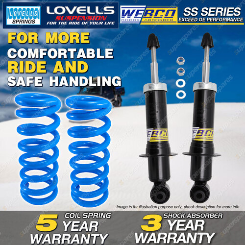 Rear Webco Shock Absorbers Raised Springs for HOLDEN Commodore VE Wagon w/FE2