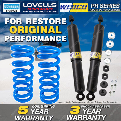Rear Webco Shock Absorbers Raised Springs for HOLDEN Commodore VN VP Wagon