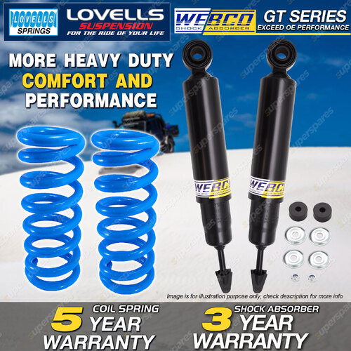Rear Webco Shock Absorbers Lovells STD Springs for LAND ROVER Discovery JG Wagon