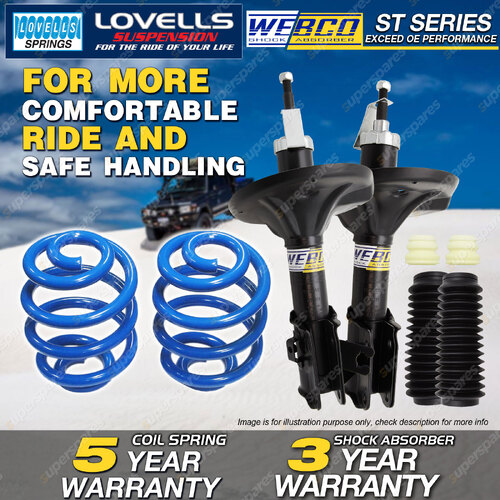 Front Webco Shock Absorbers Sport Low Springs for MITSUBISHI Magna TH Verada KH