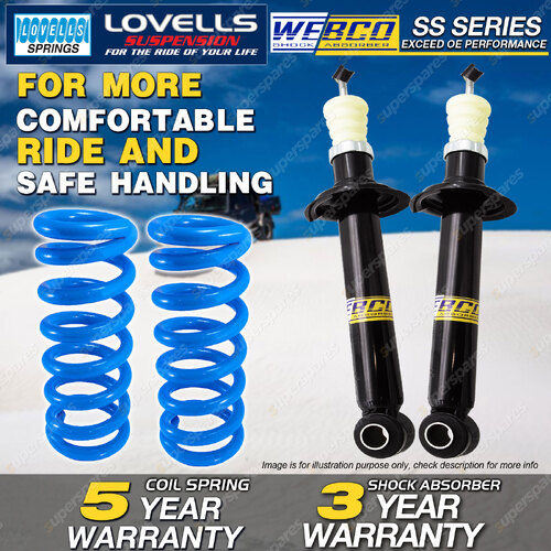 Rear Webco Shock Absorbers Raised Springs for MITSUBISHI Magna TH Sports Sedan