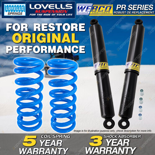 Rear Webco Shock Absorbers HD Raised Springs for NISSAN Pathfinder WD21 2 door
