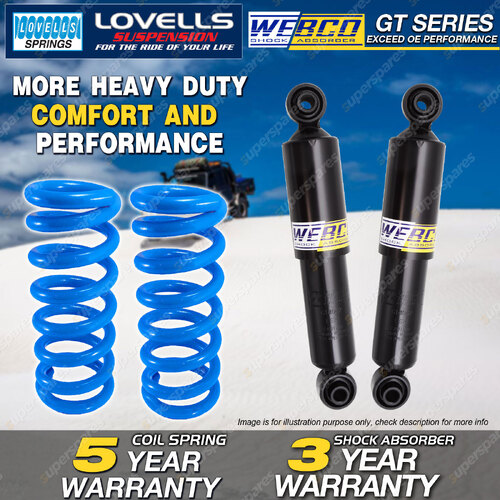 Rear Webco Shock Absorbers HD Raised Springs for NISSAN Pathfinder R51 Wagon