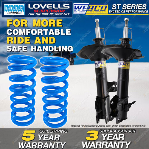 Rear Webco Shock Absorbers Lovells Raised Springs for NISSAN X-trail TI Wagon 